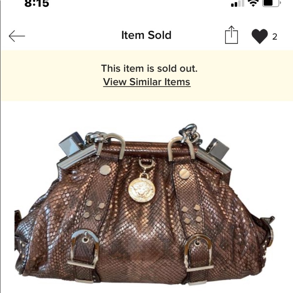 Versace Couture Python Handbag/Satchel